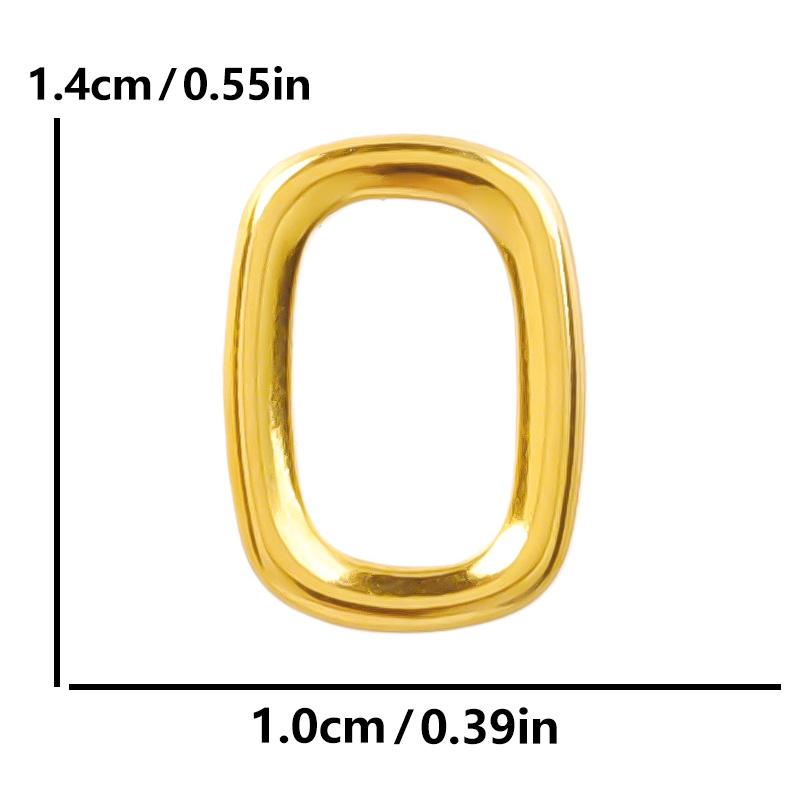 6 Stück/Los Unregelmäßige Geometrische Hohlverbinder Anhänger Edelstahl Charms Für Schmuckherstellung Zubehör Goldfarbe Oval Rund