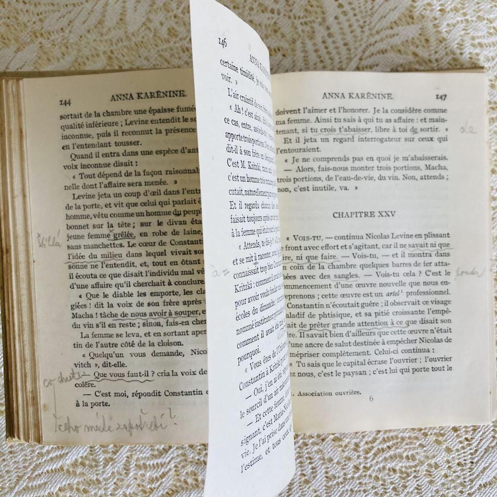 [USED] Foreign books, old books, "Anna Karenina, Volume 1", Tolstoy, Nelson, beautiful binding