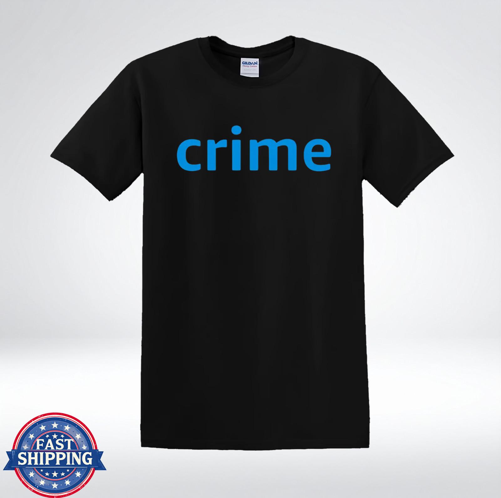 Crime Minimalist Shirt Simple Text Aesthetic Graphic T-Shirt S