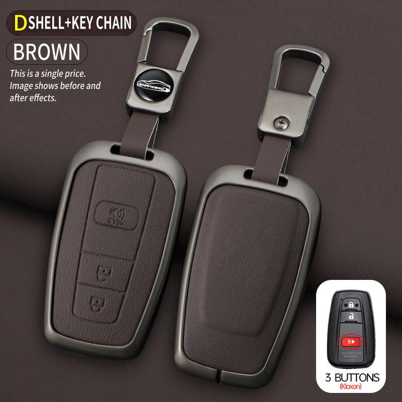 Car Key Case For Toyota Prius Camry Corolla C-Hr Chr Rav4 Prado Izoa Levin Avalon Zinc Shell Cover