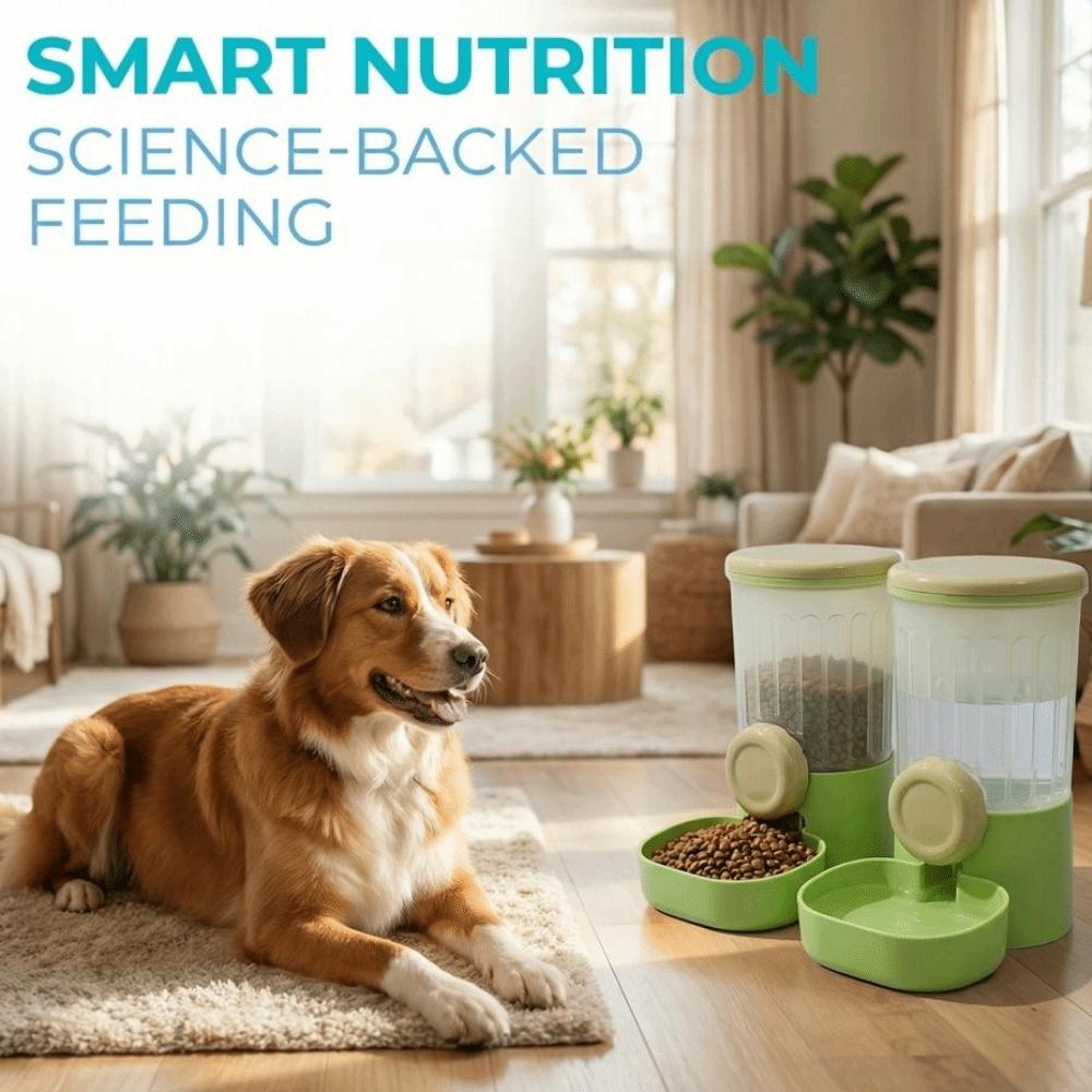 Large Capacity Automatic Pet Feeder Detachable Thicken Dog Water Dispenser Siphon Principle Cage Mounted Cat Food Dispenser