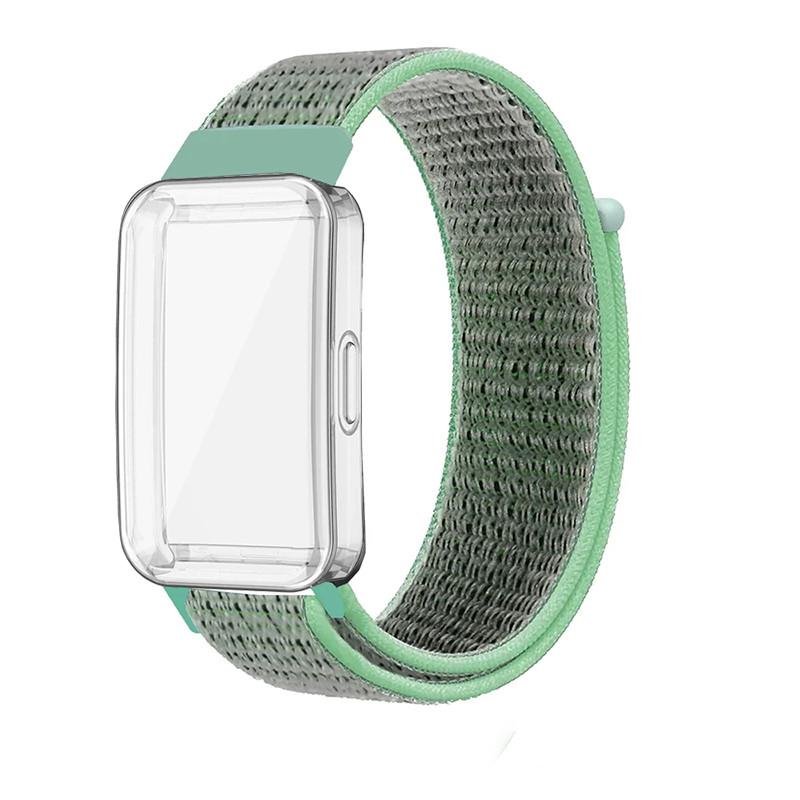 Nylon Loop Strap with TPU Protection Case Cover for Huawei Band 10 9 8 Strap Bracelet Wristband Correa for Huawei band10