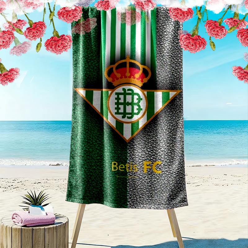 Real Betis Print Beach Towel, Large Soft Quick Dry Towel for Beach Camping Swimming