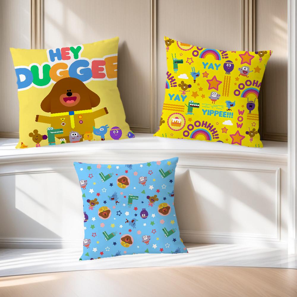 Cartoon Hey d-Duggees Cute Cozy Soft Pillow Case for Sofa Living Room Home Office Decor Protective Covers