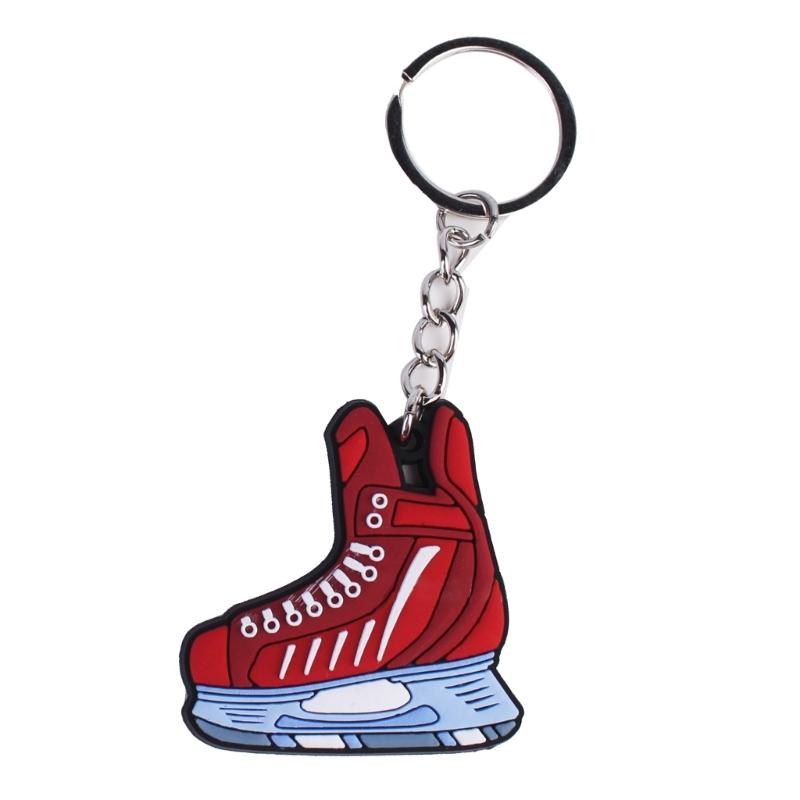Cartoon Ice Hockey Keychain Ice and Snow Sports Pendant Car Keyring Decorations Jewelry Accessories for Women Men