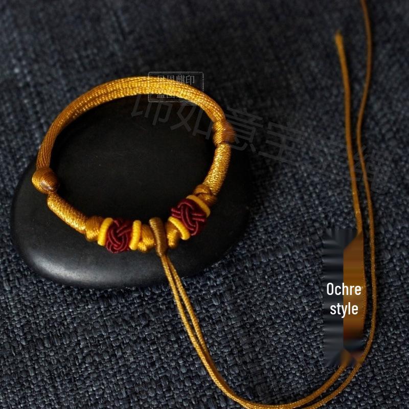 Lucky Baby Adjustable Woven Bracelet - Soft Red Rope for First Birthday, DIY for Boys and Girls