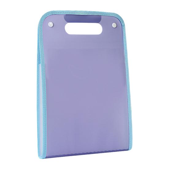 Expanding File Folder A4 13 Compartment Translucent File Case with Handle Waterproof Document Organizer Student Test Papers School Supplies