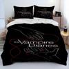 The Vampire Diaries Bettwäsche-Set 3D-Druck Bettbezug Bettwäsche-Set Steppdeckenbezug mit Kissenbezug King Queen Size Kindergeschenk