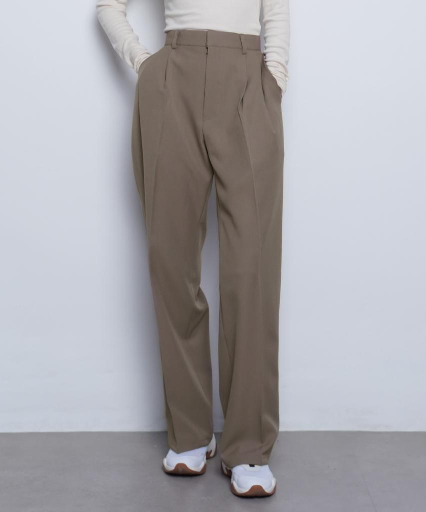 THE-ABON M56 Over Bon Setup Wide Slacks Black