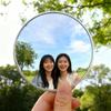 Metal Hand-held Selfie Mirror Mini Size Wide-Angle Reflection Convex Mirror Compact Silver Travel Mirror Travel Photography