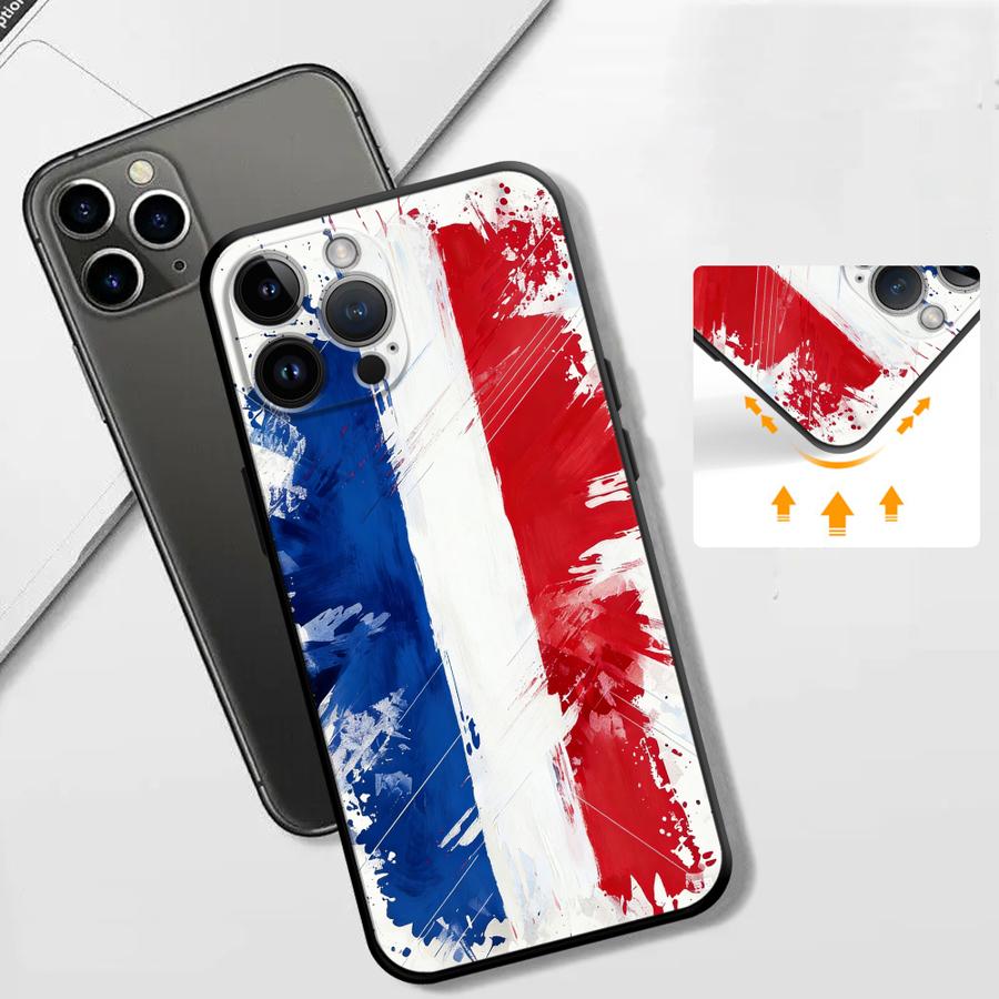 Handyhülle mit Nationalflaggen-Muster für Apple iPhone 17 Pro Max 16 Air 17e 14 15 Pro 7 8 13 12 XR XS MAX 11 Funda Handyhülle