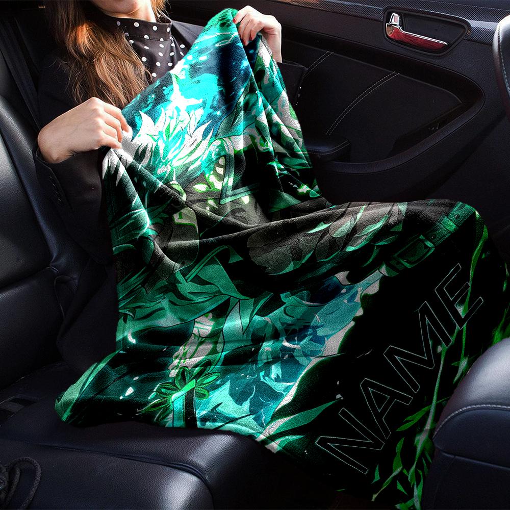 Customiz Name Personality Demon Slayer characters Blanket Soft &Warm Sofa Office Bed Travel Lunch Break Blanket, Gift Suitable All Seasons