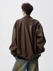 Men's Retro High Street Motorcycle Leather Jacket - Autumn/Winter Loose-Fit Lapel Coat