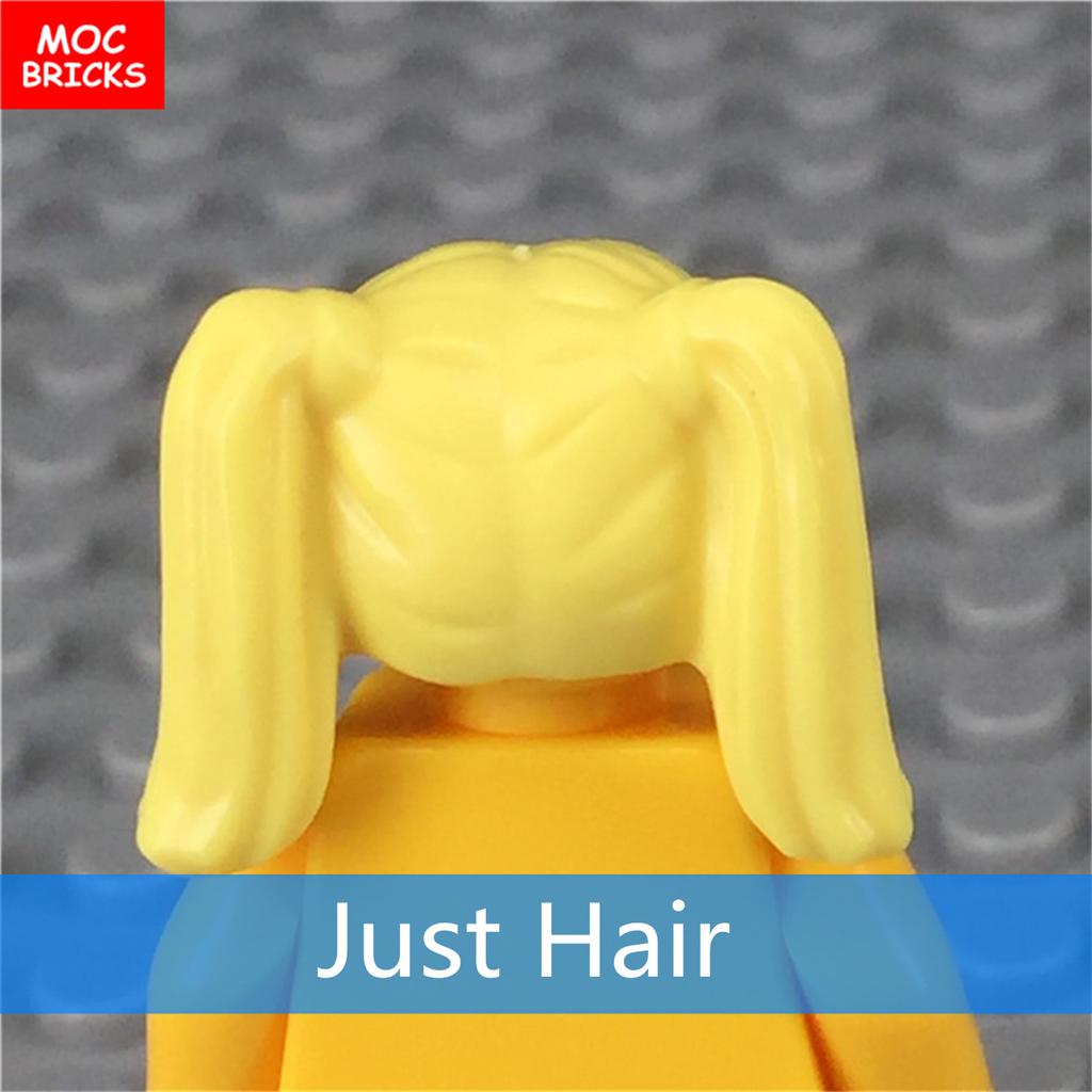 10pcs/lot MOC Bricks Female Hairs Model Action Figure Toy Kids Educational Building Blocks Assembled Toys