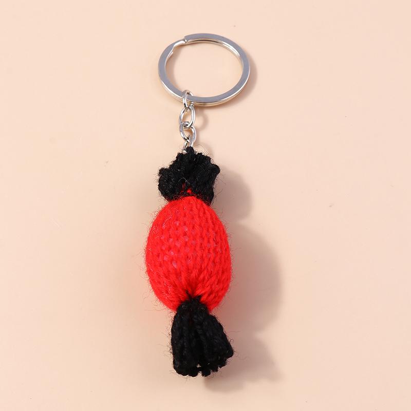 New Handmade Knitted Flower Keychain Crocheted Love Heart Keyring Pendants for Car Key Holder Handbag Decor Jewelry Gifts