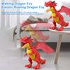 Kids Electric Flying Dragon Toy Light-Up Eyes Roaring Spraying Movable Joints Funny Toddlers Walking Dragon Action Figure Model Boys Perfect Gift