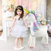 Regenbogen-Einhorn mit Flügeln und Rädern, stehender Ballon, Einhorn-Thema, Geburtstagsparty, Mädchen-Geburtstagsdekoration