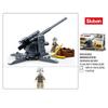 115PCS WW2 Military Weapon Building Blocks 88MM Flak Anti-Tank Model Bricks Set With Figures Educational DIY Toys For Kids Boys