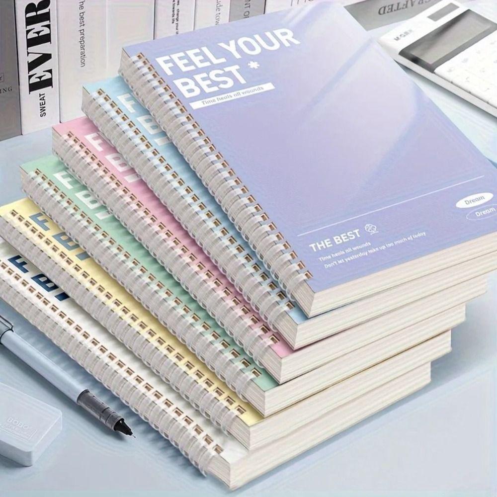 60Sheets/Book Color Spiral Notebooks Perforated Pages Diary Book Thickened Hand Account Book  Gift