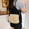 Chain Strap Shell-shaped Weave Bag Bohemian Chain Crossbody Bag Simple Beach Bag  Students