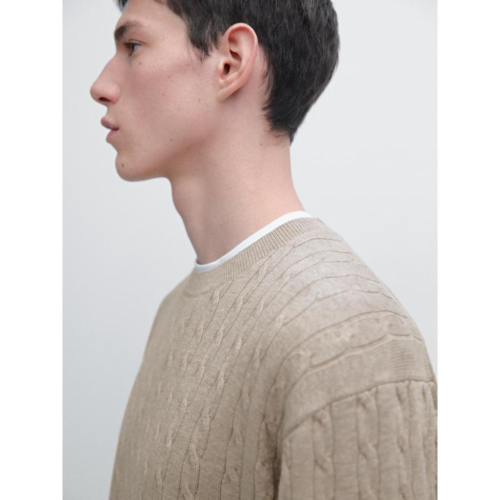 Masimodutti Cotton Cable Knit Sweater