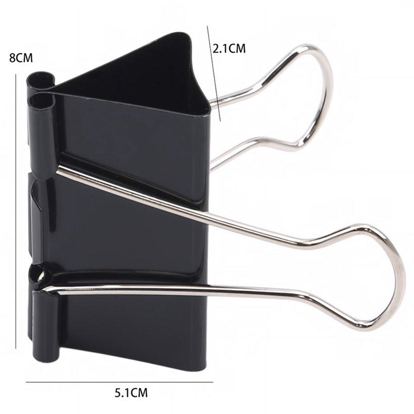 Office Document Clamps Binder Clips Foldback Office Supplies Black Grip Clamps