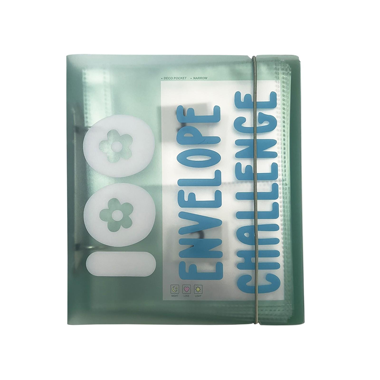 

Переплет для экономии денег на 100 конвертов, бюджетная книга для экономии места на 100 конвертов, набор для экономии денег, подарок в качестве книги-вызова для влюбленных One Size синий