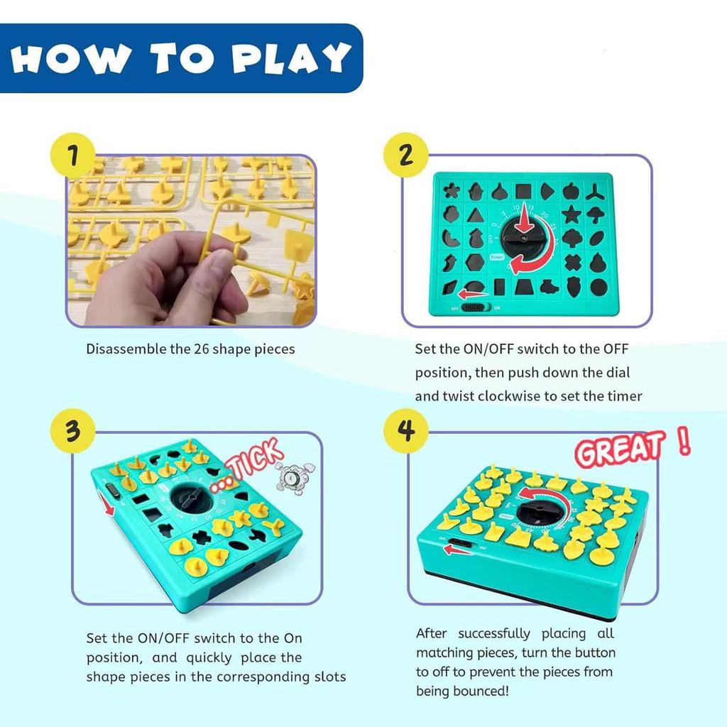 Children'S Timed Matching Puzzle Game, Early Education Puzzle Board Game, Parent-Child Interactive Toy