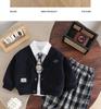 2025 Autumn/Winter Kids' Three-Piece Back-to-School Cardigan Set
