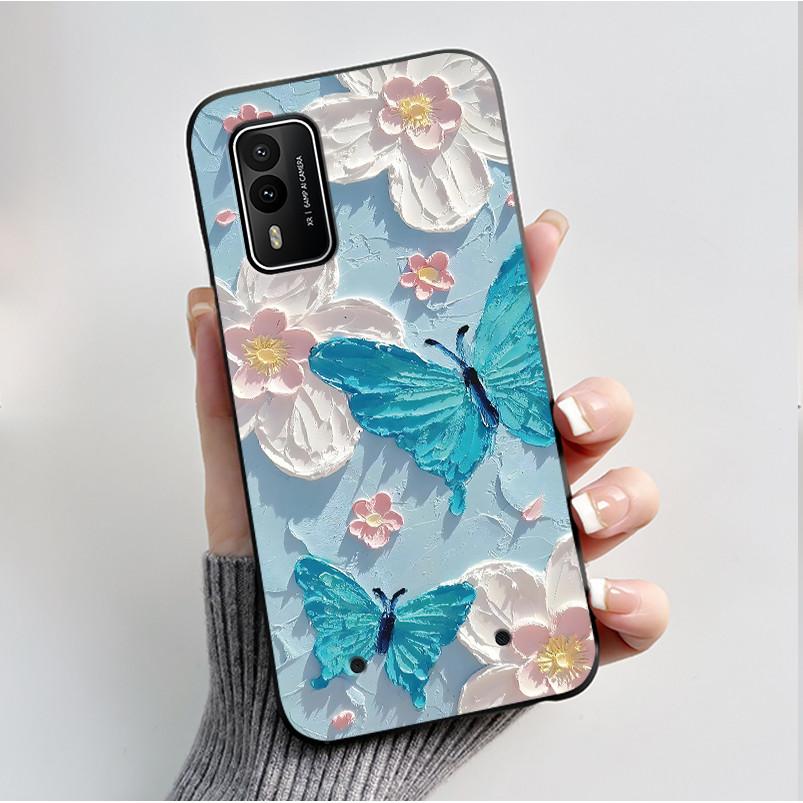 Printed Phone Case For Nokia XR21 Coque Capa Soft Silicone Black Shell Cover Cute Flower Cartoon Casing Fundas