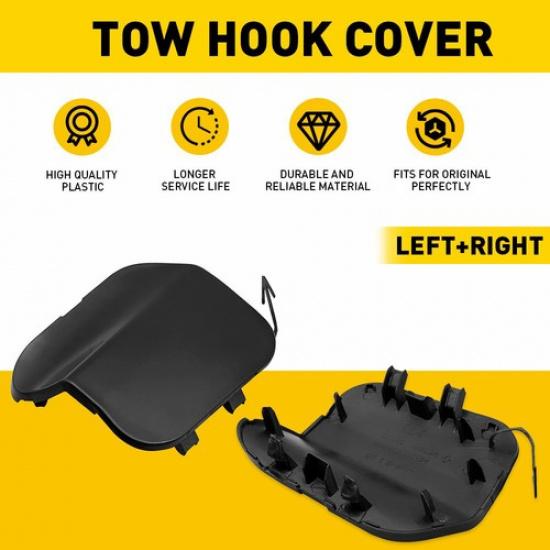 Black Front Bumper Tow Hook Cover For Cap 2014-2016 Nissan Rogue Car Accessories