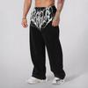 New-style, Trendy, Large-print Cotton Outdoor, Sports, Fitness and Casual Loose-fit Straight-leg Trousers