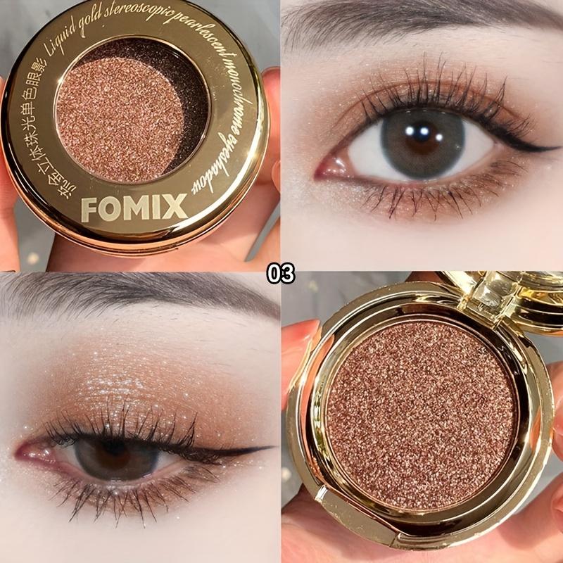 Single Color Flowing Golden Three Dimensional Pearlescent Eyeshadow Fine Sparkling Pumpkin Color, Matte Sparkling Powder, Earth Tone Eyeshadow Palette