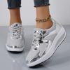 Shiny Casual Sneakers for Women Thick-soled Platform Shoes Fashionable Student Shoes