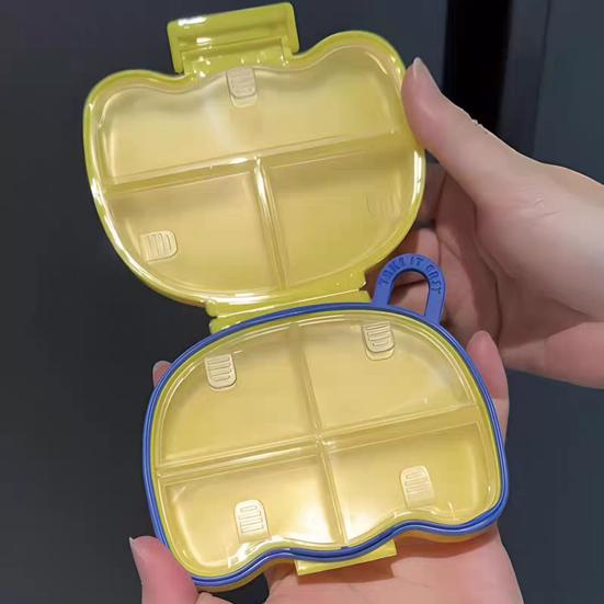 Pill Box Triple Sealing Moisture-Proof Pill Organizer with Independent Compartments Portable Cloud Shape Divided Pill Container with DIY Custom