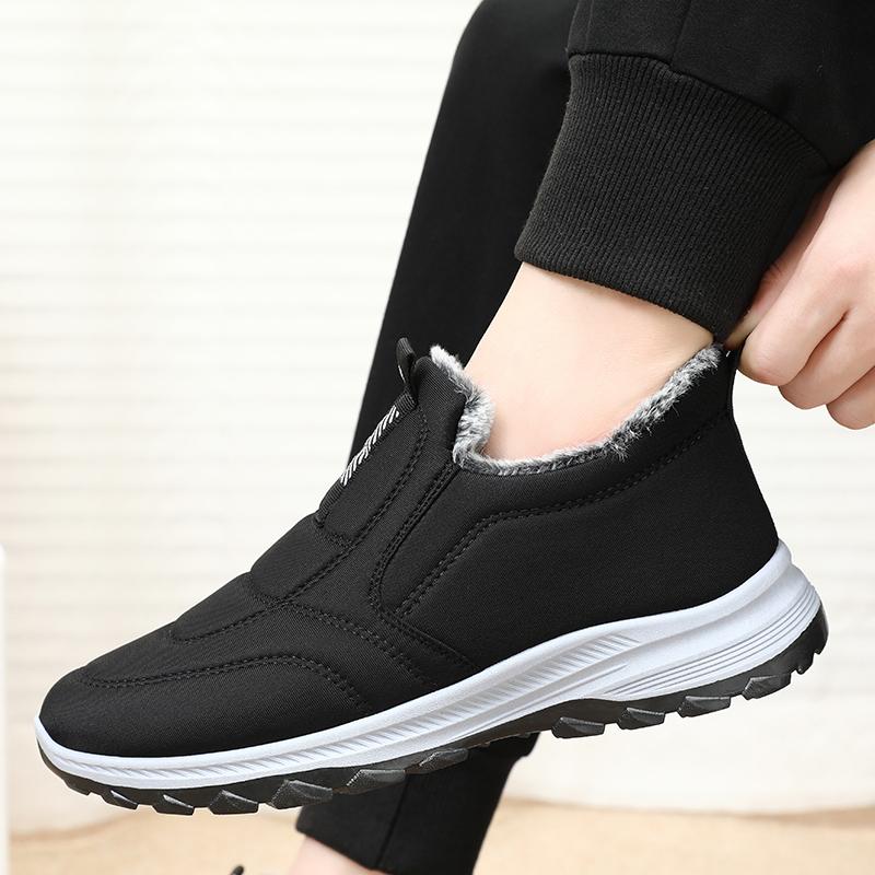 Fashi Winter Snow Boots Men Outdoor Plush Shoes Hiking Ankle Boots Comfortable Men Warm Shoes Work Shoes Footwear Man Sneakers