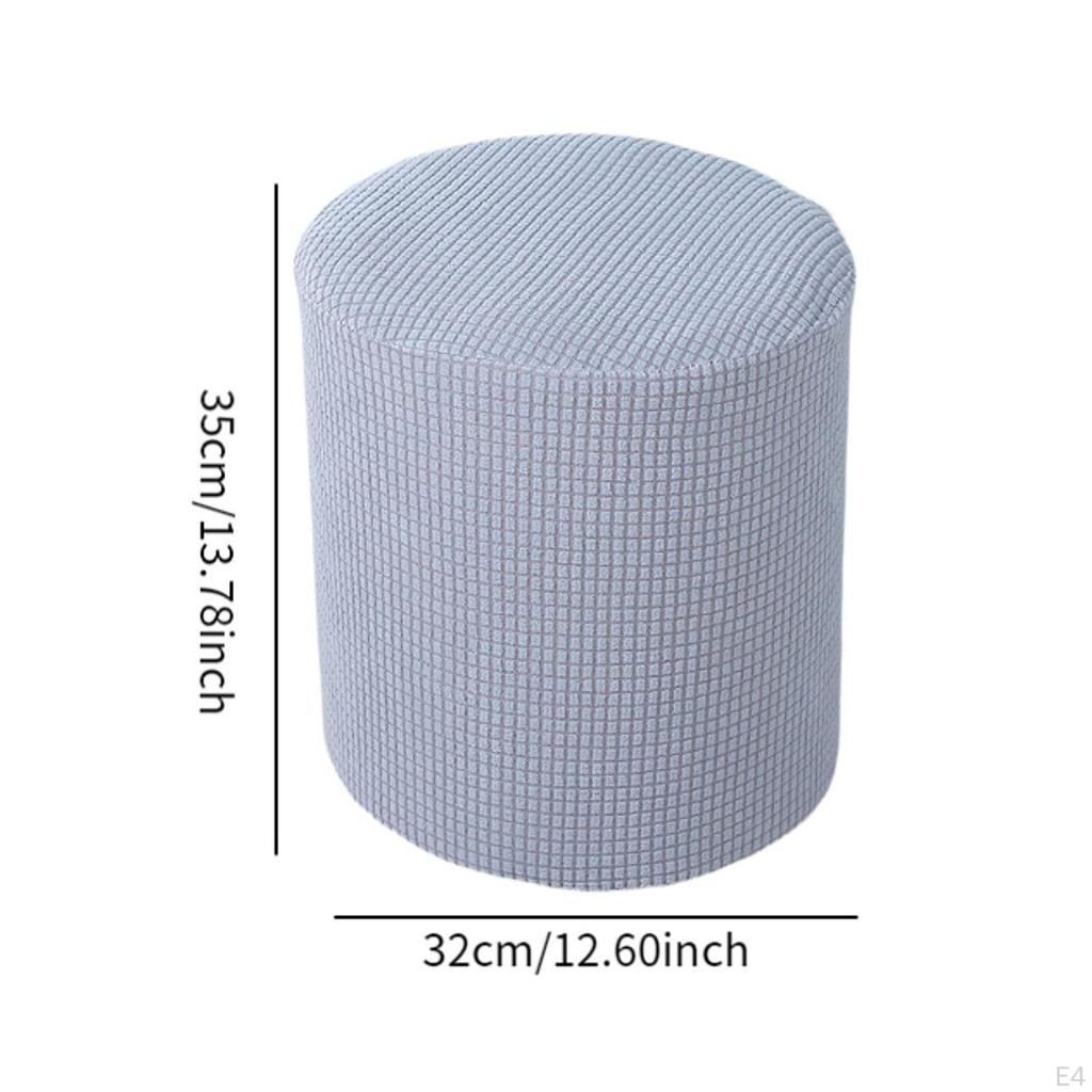 Cover Pouf Stretch Elastic Stool Footstool Slipcover for Living Room Hotel Dorm