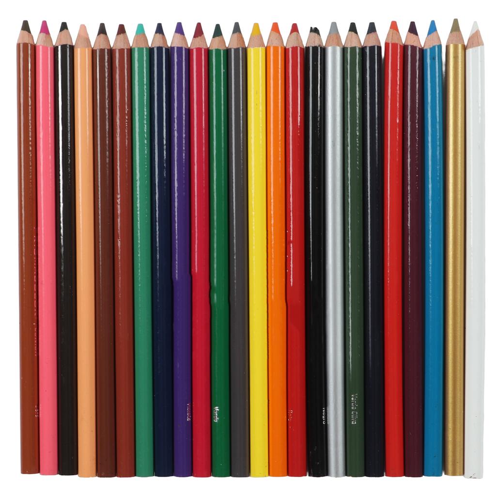 24pcs Colored Pencils Safe Harmless Easy Color Mixing DIY Creamy Texture Sketching Pencils Kit for Architecture