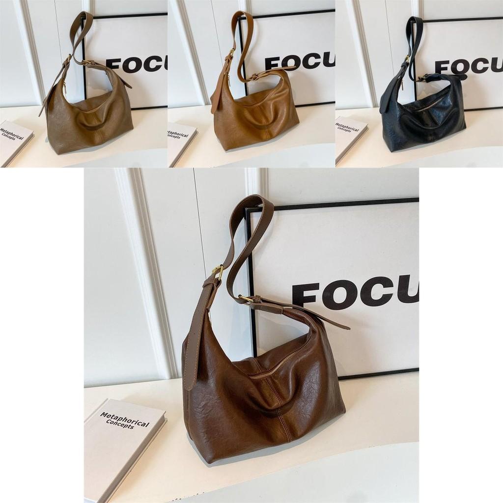 Chic Retro Fashionable Shoulder Bag In Black Mud Brown And Coffee For Stylish Daily Use