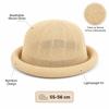 Raffia Weave Straw Sun Hat Short Brim Sun Visor Hat Elegant Roll Brim Hat  Spring Summer Season