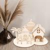 1set Islamic Castle Table Ornaments Eid Mubarak Wooden DIY Puzzle for Home Decoration 2026 Ramadan Muslim Party Supplies Gifts