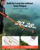 Lake Weed Roller, 5.49 M Lake & Pond Weed Removal Tool, Muck Razer Aquatic & Sludge Tiller, Rid Roots and Muck Buildup, 6 Preassembled Stainless Steel