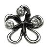 Xiaoxiang Elegant Wind Metal Button With Diamond Large Flower Silver Black Button Jacket Double-Sided Nylon Coat Button