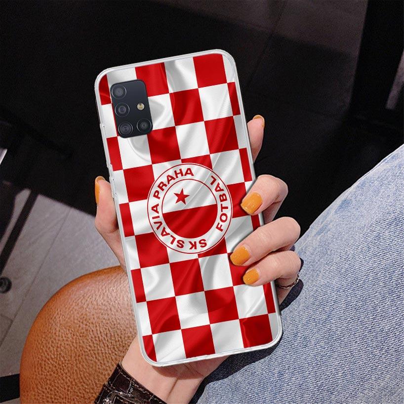 Sk Slavia Praha Czech Republic Phone Case For Samsung Galaxy A52 A32 A22 A12 A51 A31 A50S A30S A20S A10S Note 20 Ultra 10 Plus S