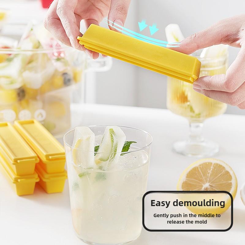 7pcs/set French Fries Shape Ice Mould Bar Grinding Tool Homemade Ice Cube Summer 6pcs Ice Grid 1pc box