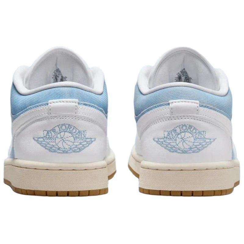 Jordan Air Jordan 1 Slip Resistant Abrasion Resistant Low Top Vintage Basketball Shoes Women's Blue White Jordan HQ2004-400