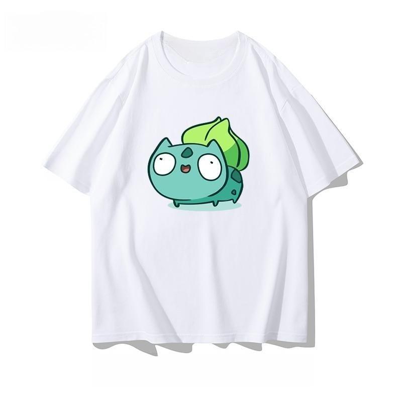 Pokmon Anime Qversion Creative Cotton Tshirt Summer New Item Womens Plus Size Tshirt Y2K Loose Casual Short Sleeved Top