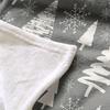 1pc Cozy Flannel Throw Blanket with Snowy Christmas Tree Design - Soft, Warm, Machine Washable for Couch, Bed, Sofa, Camping