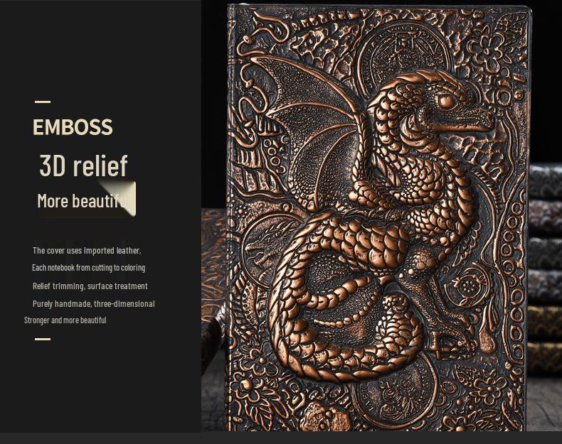 Flying Dragon Embossed Commemorative Writing Notebook Collection