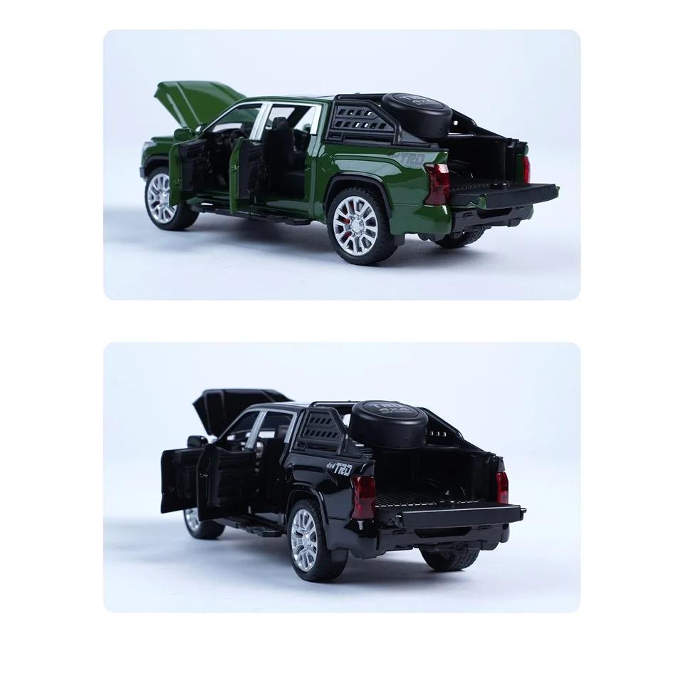 1/32 Toyota Tundra Liga Modelo de Carro Pickup Diecast & Brinquedo Metal Veículos Off-Road Modelo de Carro Simulação Som e Luz Brinquedo Infantil Presente
